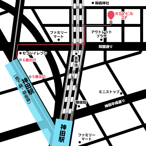 神田駅からのマップ
