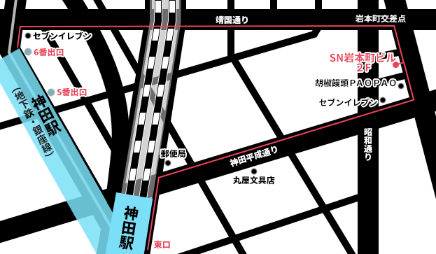 神田駅からのマップ